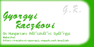 gyorgyi raczkovi business card